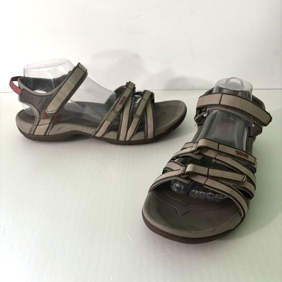 TEVA Tirra Adjustable Sandals Women's Size 11 Tan Gray Hiking Outdoor Trail - Picture 1 of 9